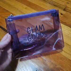 Glamsquad Clear Purple Cosmetics Makeup Bag "Glam Goods"